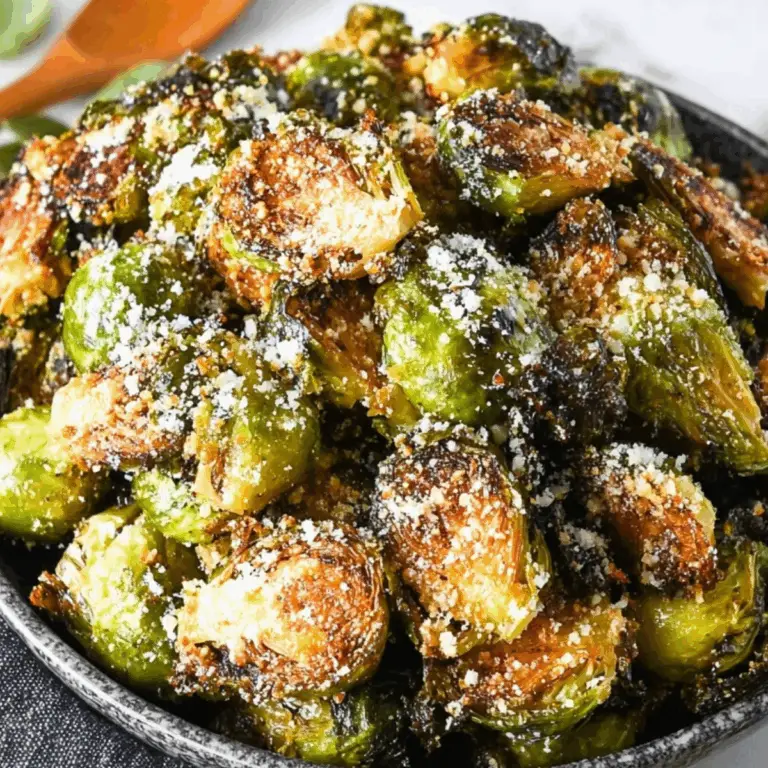 Roasted Crispy Parmesan Garlic Brussels Sprouts recipe