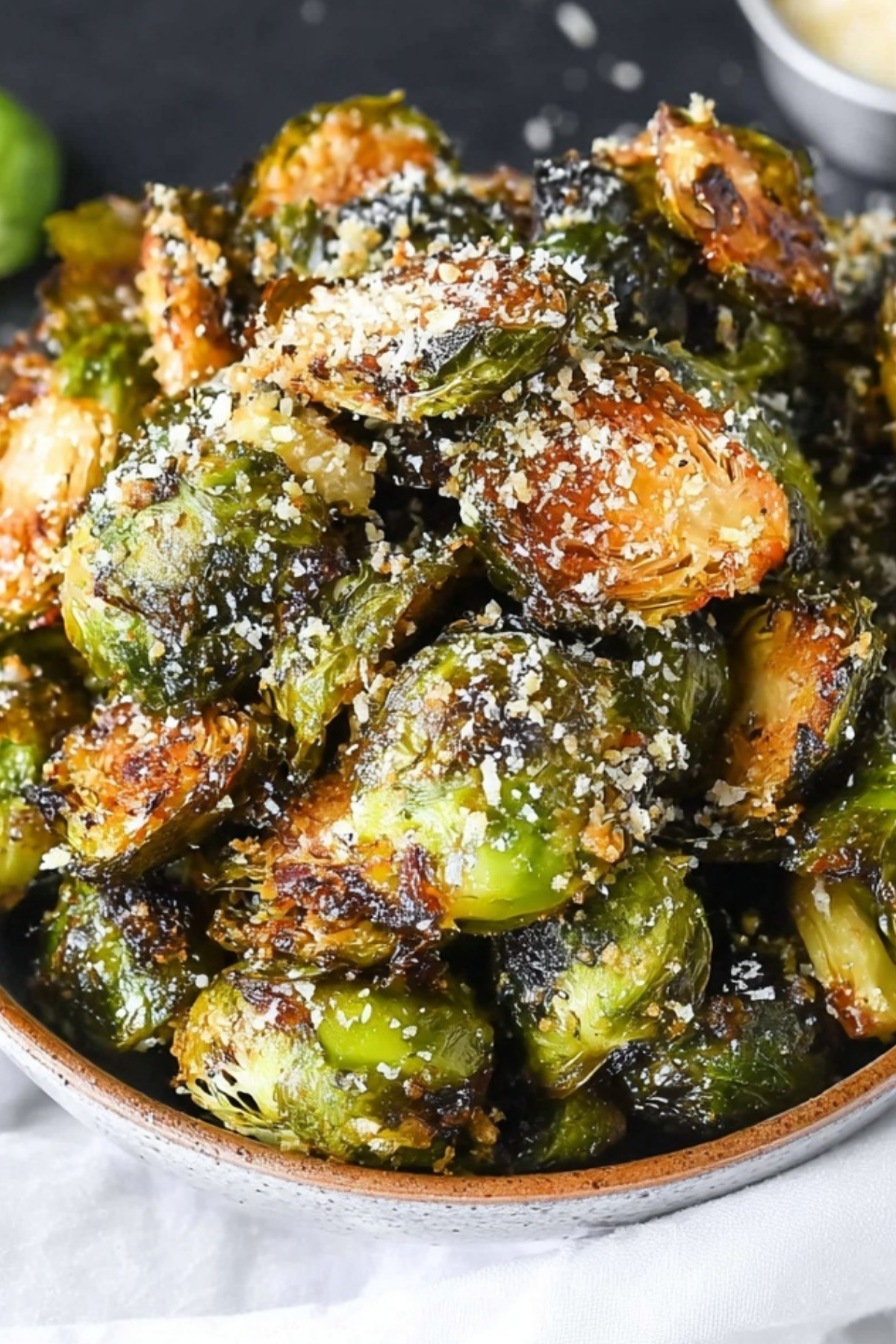 Roasted Crispy Parmesan Garlic Brussels Sprouts recipe
