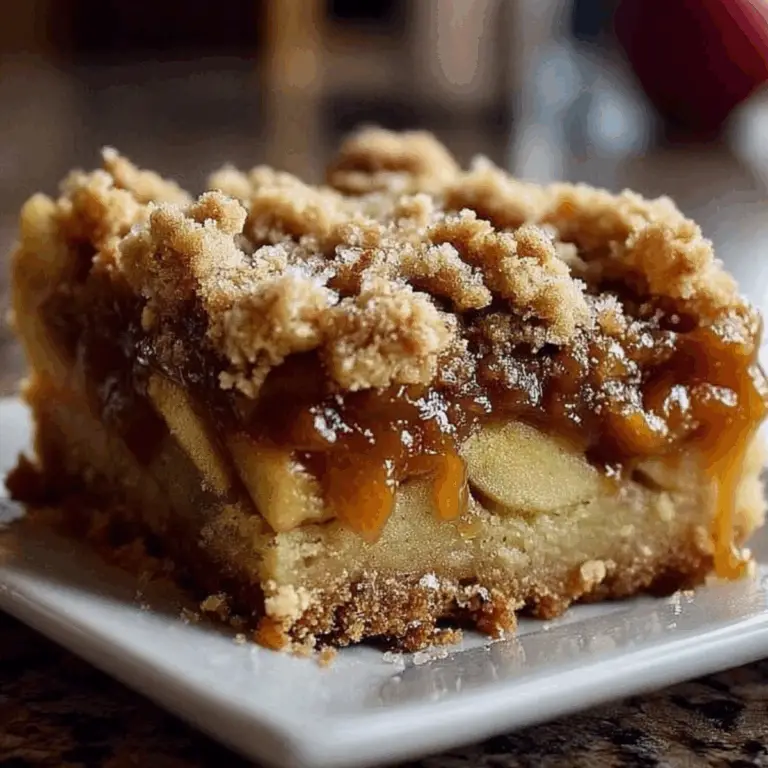 Salted Caramel Apple Crumble Bars Fall Treat dessert