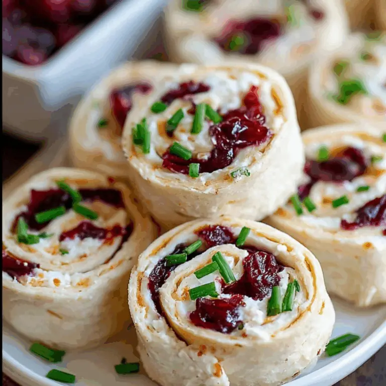 Savory Christmas Cranberry Roll Ups for a festive appetizer