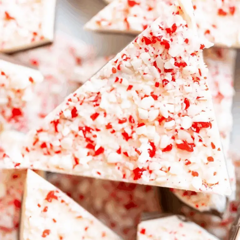 Salted Peppermint Bark with chocolate, crushed peppermint, and sea salt