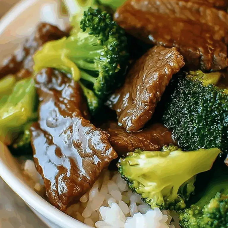 Savory Crock Pot Beef and Broccoli served with rice