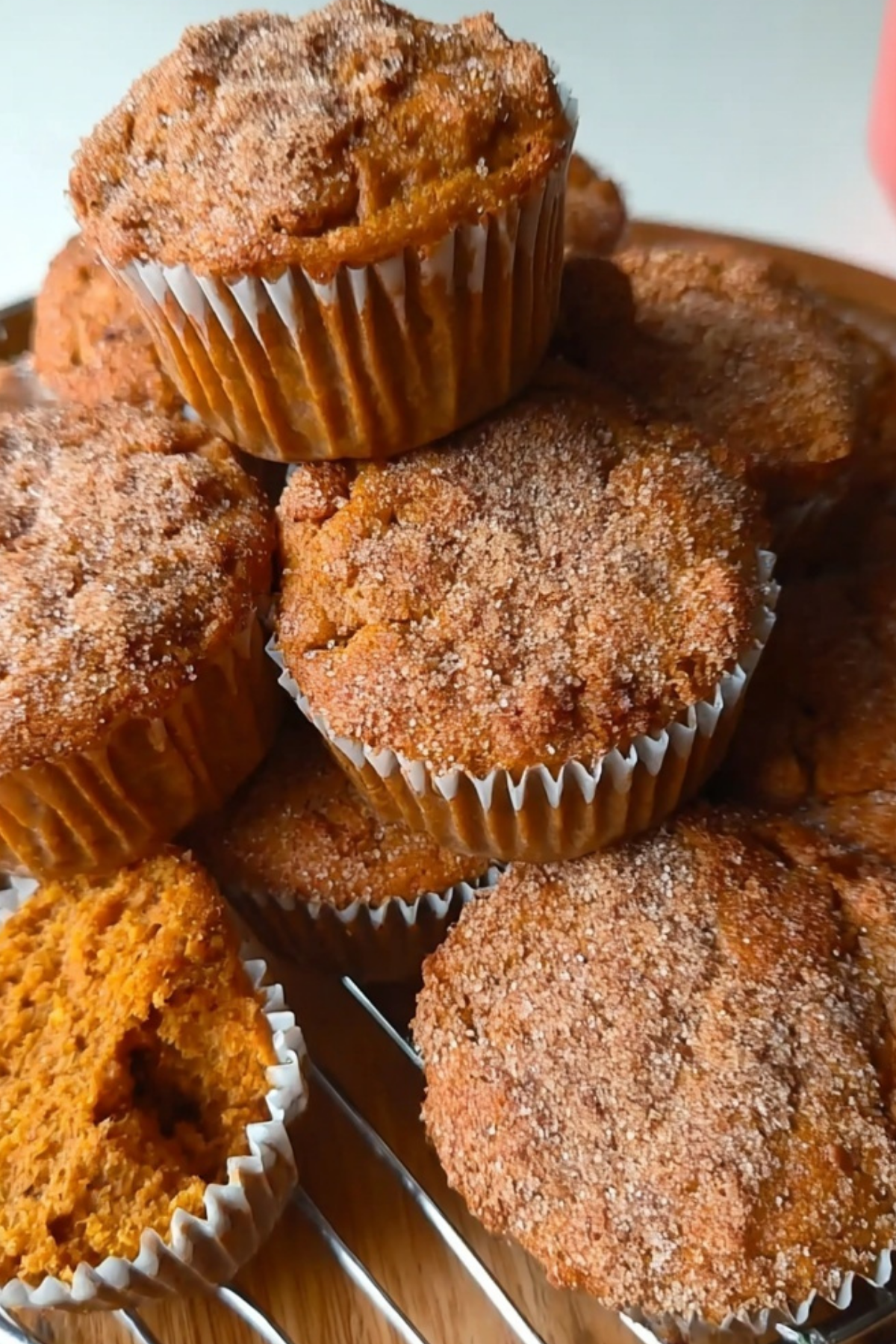 Sweet Potato Muffins with crunchy flax topping