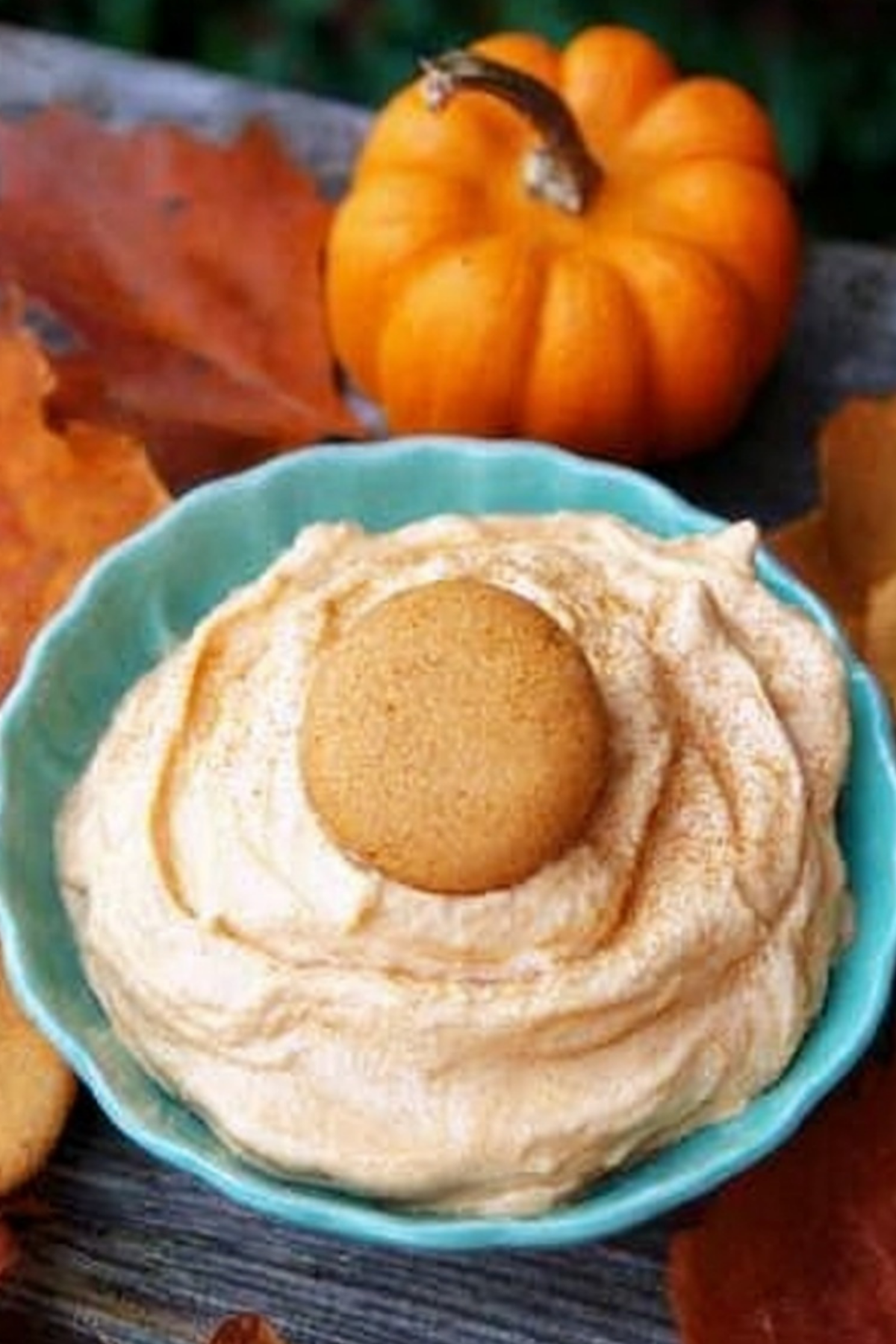 whipped pumpkin dip served with graham crackers and apple slices