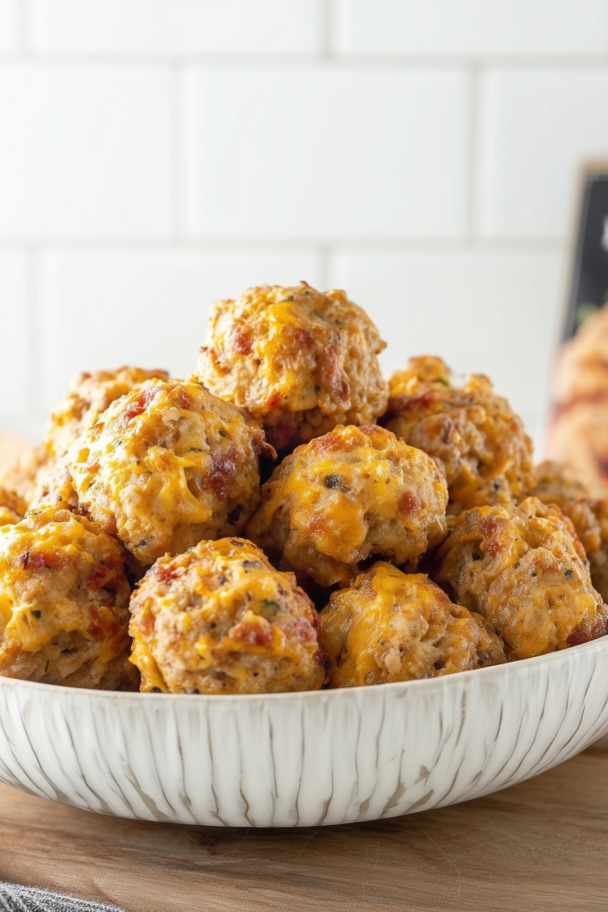 Cheddar Bay Sausage Balls fresh from the oven