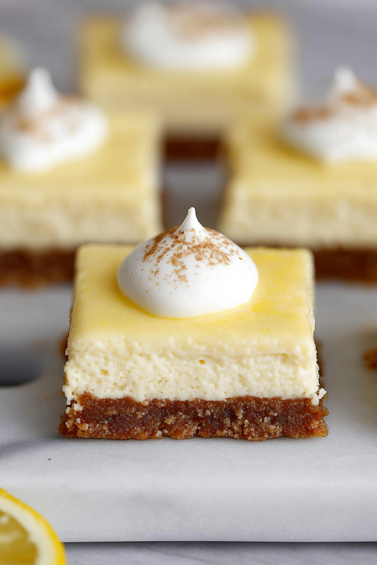 Cheesecake Bars Recipe with creamy filling and graham cracker crust