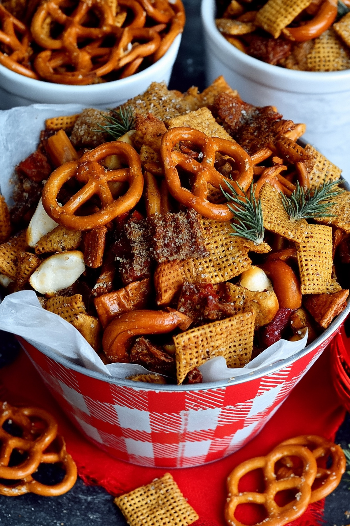 Christmas Eve Savoury Snack Mix recipe for festive snacking
