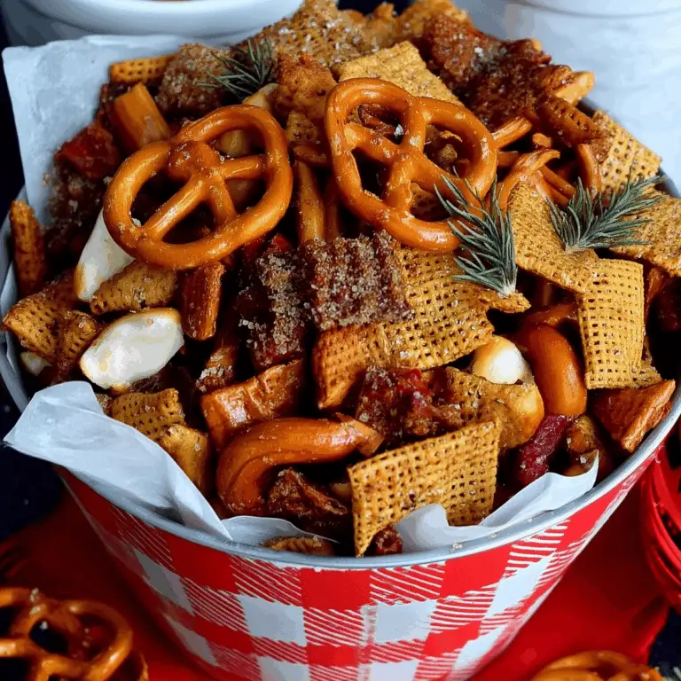 Christmas Eve Savoury Snack Mix recipe for festive snacking