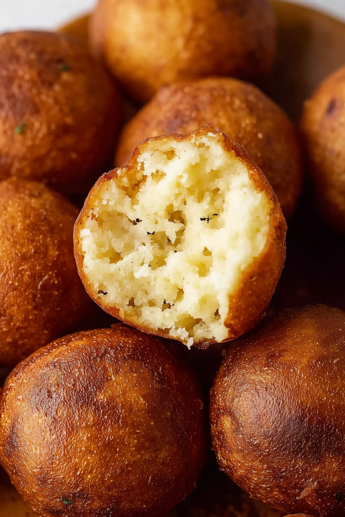 Colombian Bunuelos fried to golden perfection, a crispy and cheesy treat.