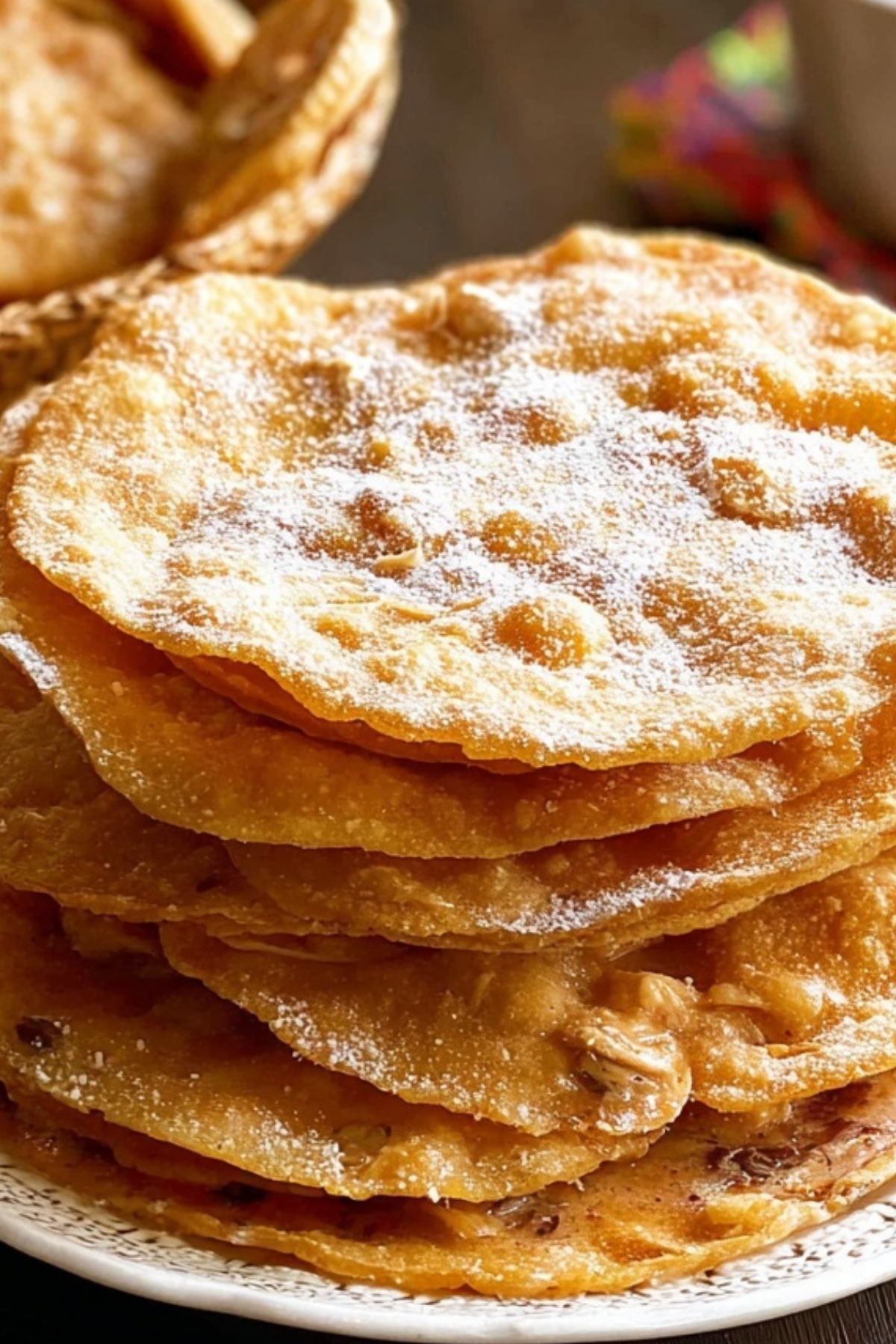 Authentic Mexican Buñuelos with cinnamon sugar coating