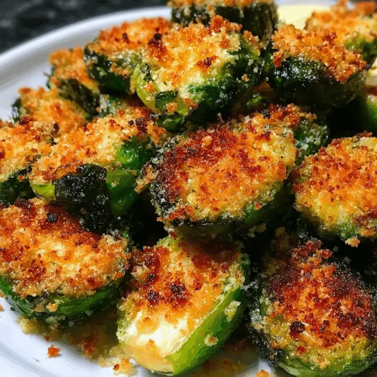 Crispy Parmesan Crusted Roasted Brussels Sprouts