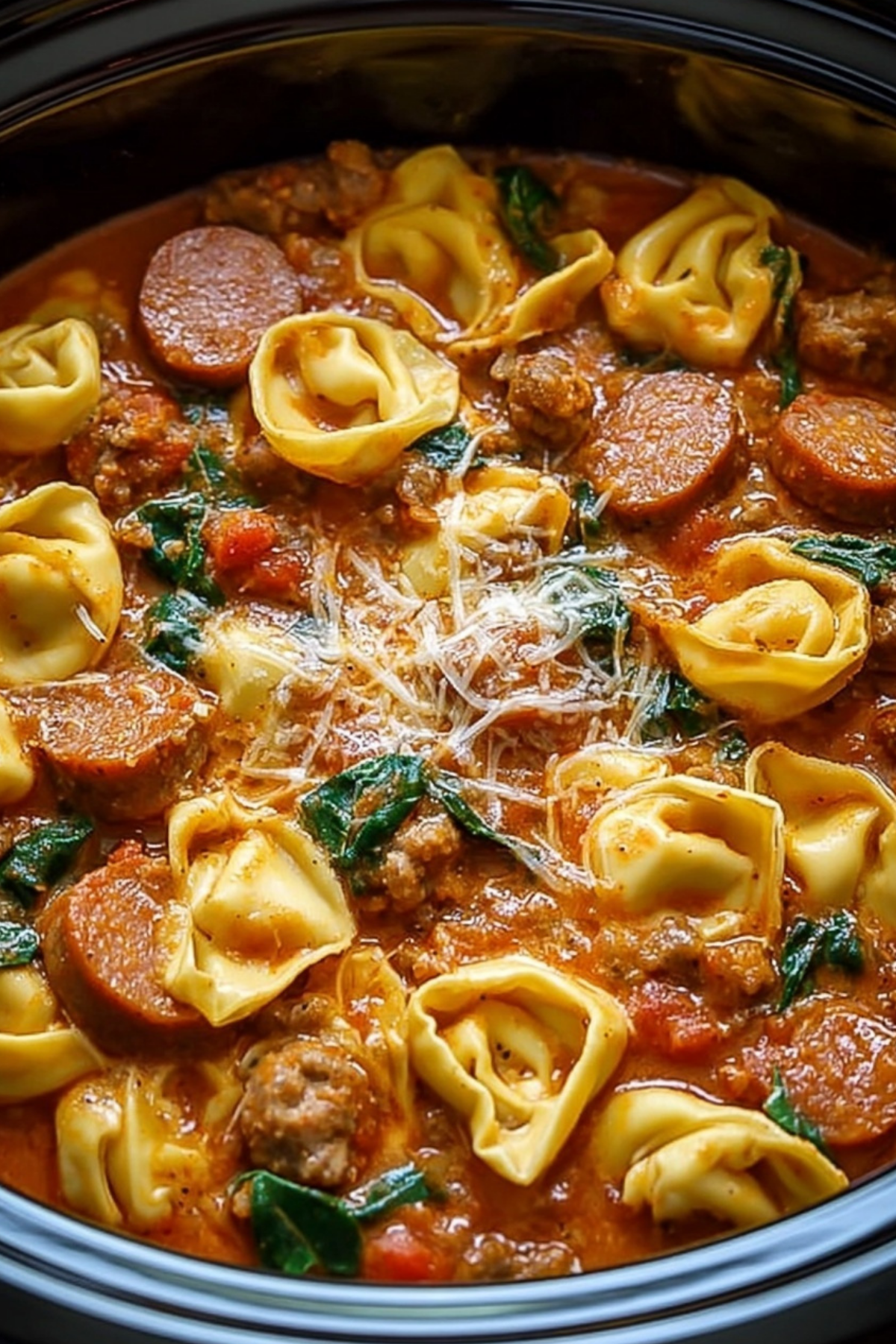 Crockpot Cheese Tortellini and Sausage – A Creamy Comforting Dish