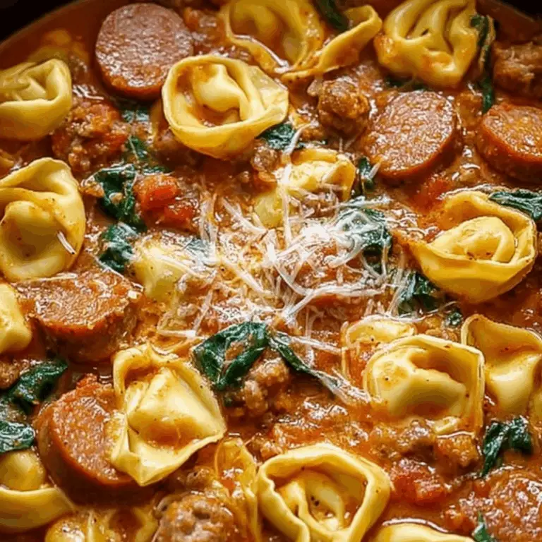 Crockpot Cheese Tortellini and Sausage – A Creamy Comforting Dish