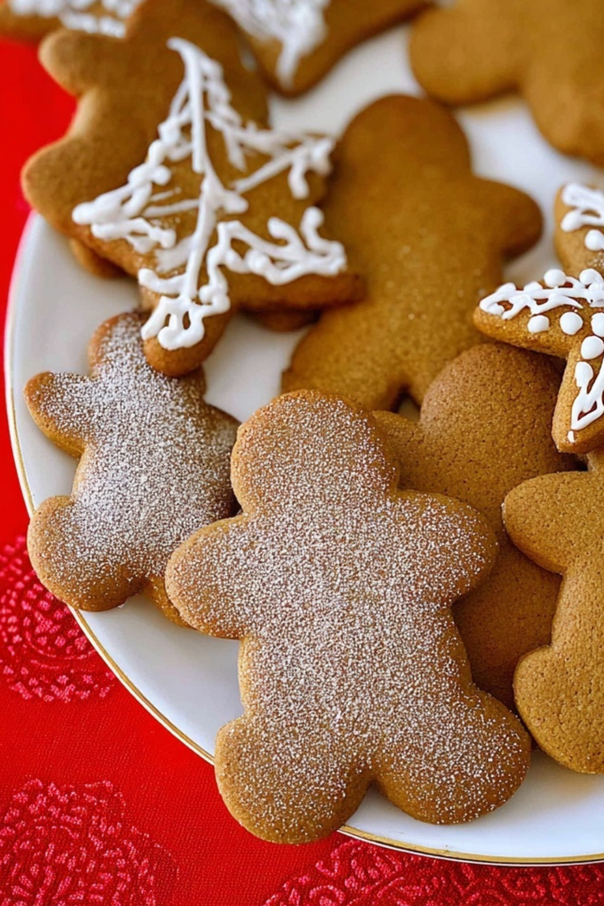 Gingerbread cookies on a plate, perfect holiday treat