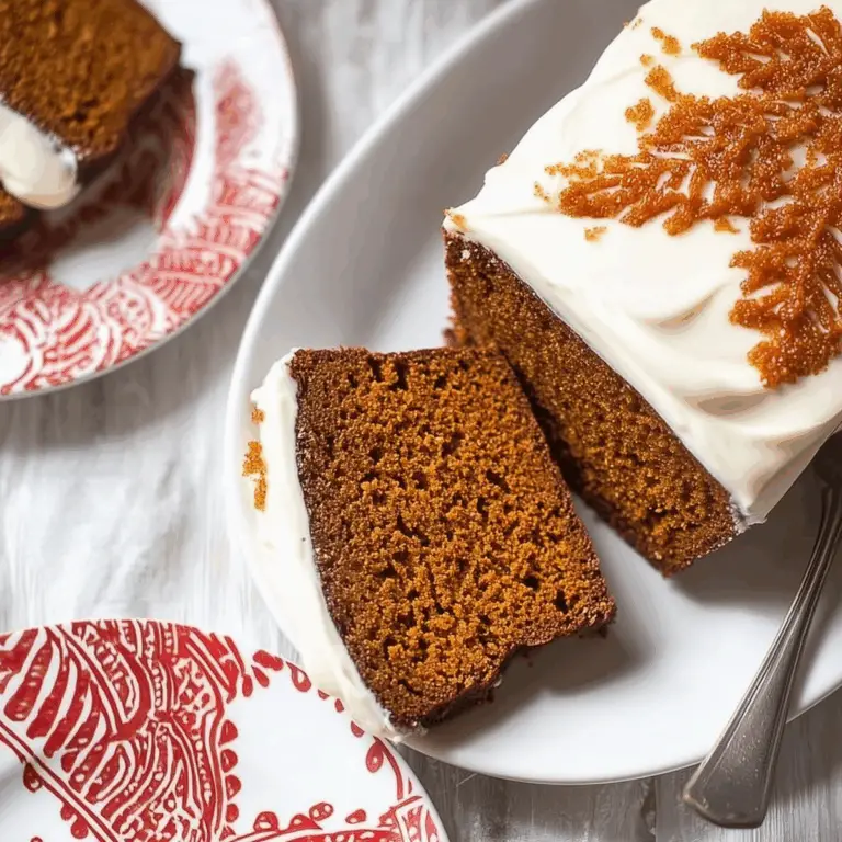 Gingerbread Loaf Cake with Cream Cheese Frosting