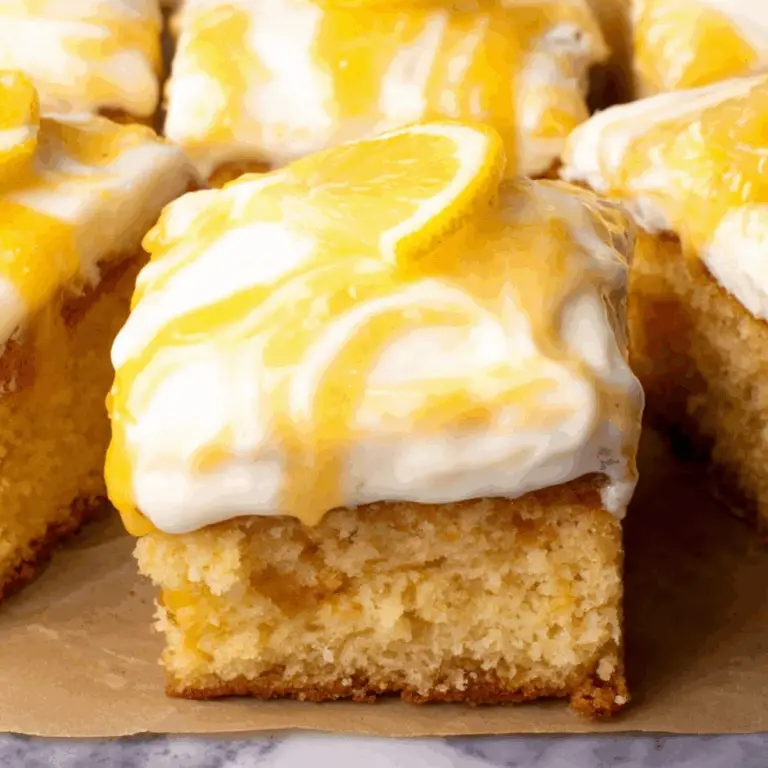 Lemon Curd Cake topped with lemon cream cheese frosting