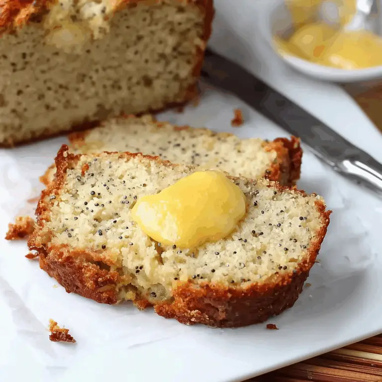Lemon Poppy Seed Bread with Lemon Curd – A Zesty and Tangy Treat