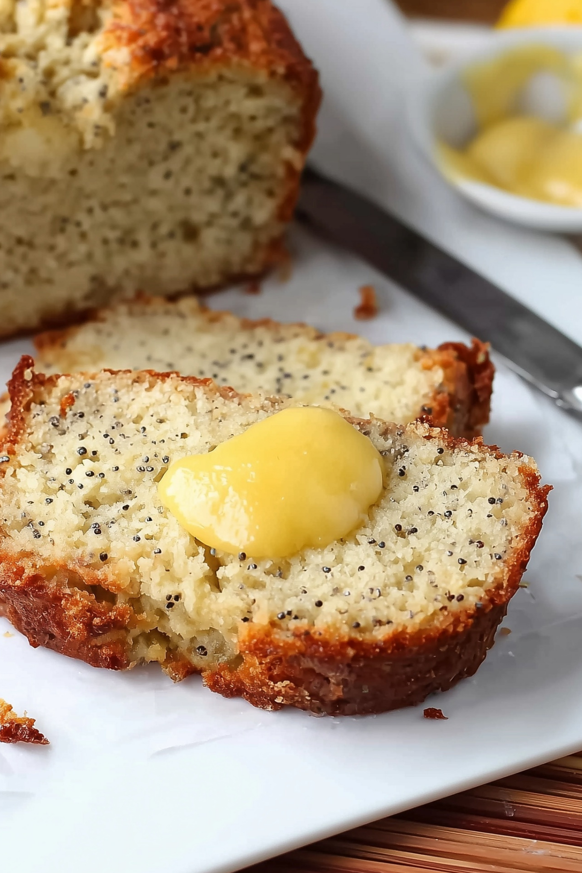 Lemon Poppy Seed Bread with Lemon Curd – A Zesty and Tangy Treat