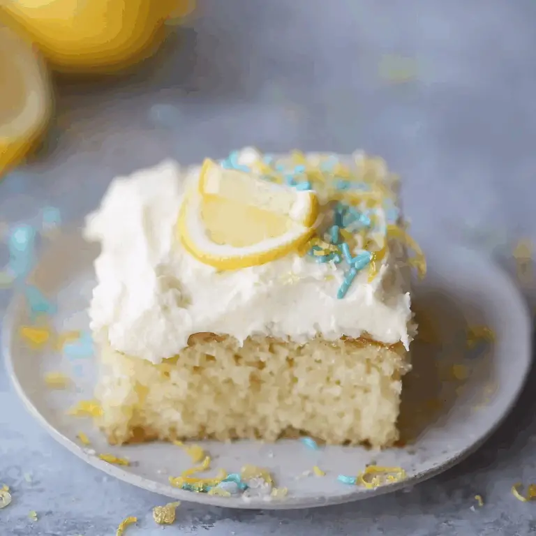 Lemon Sheet Cake with Cream Cheese Frosting – Moist and Tangy Cake