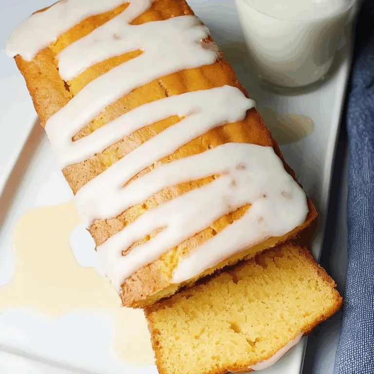 Lemon Yogurt Cake with glaze on top