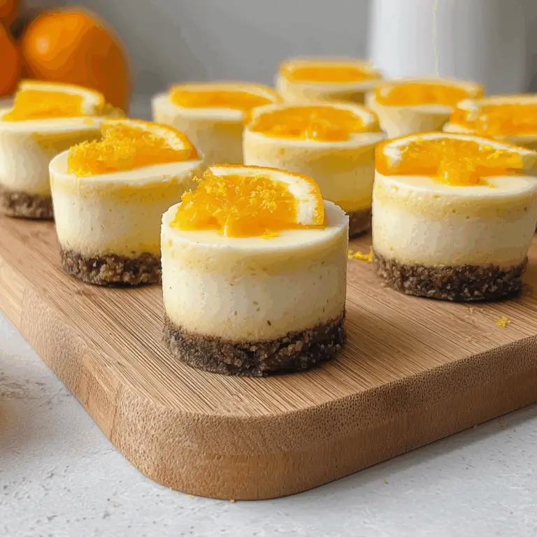 Mini Orange Cheesecakes with orange curd and gingersnap crust