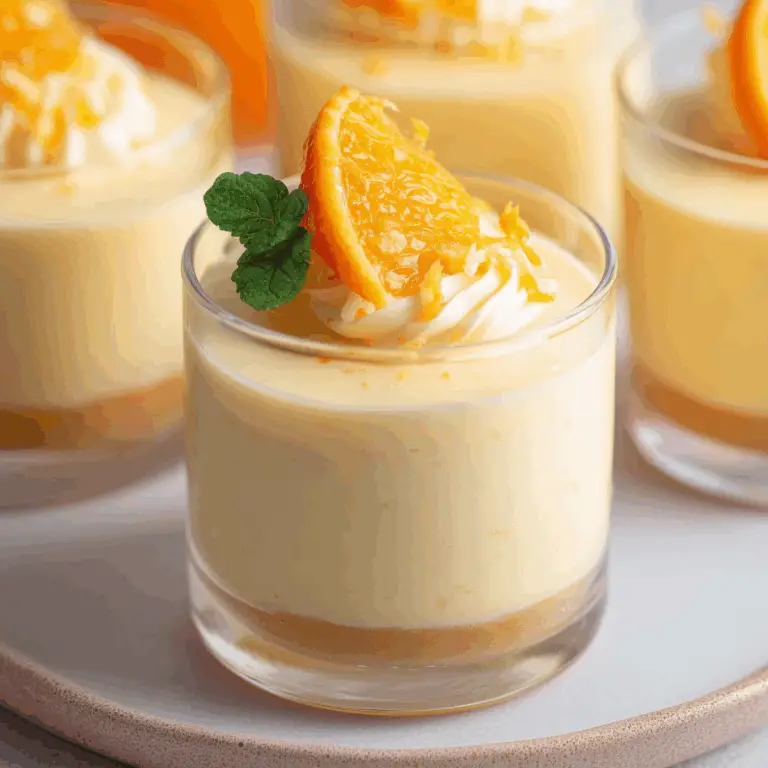 Orange Mousse Cups in serving dishes