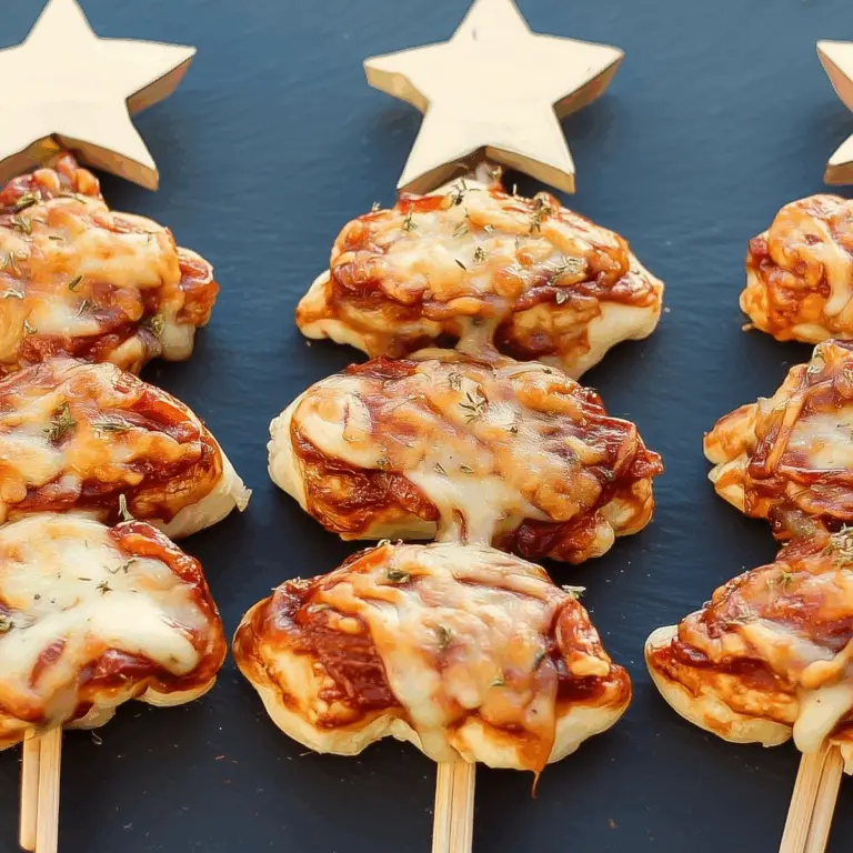 Pizza Tree on a Stick – festive and fun holiday food for kids