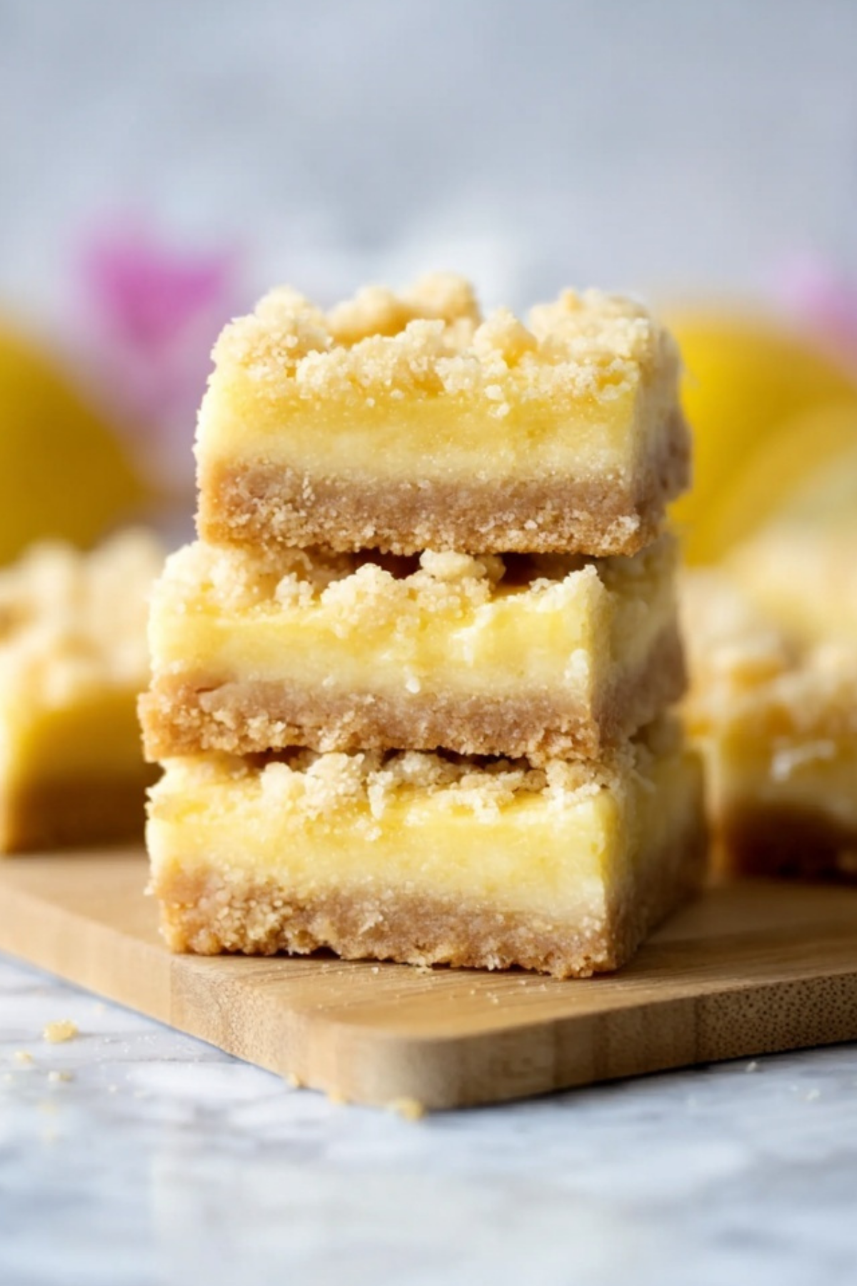 Lemon Crumb Bars recipe with creamy lemon filling and buttery streusel topping