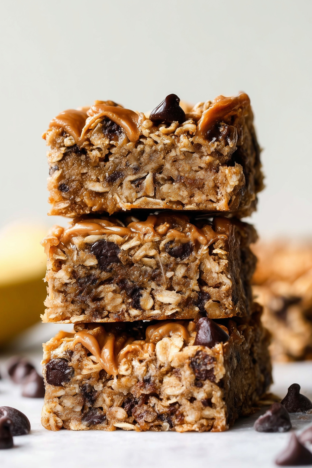 Peanut Butter Banana Chocolate Chip Oatmeal Bars recipe