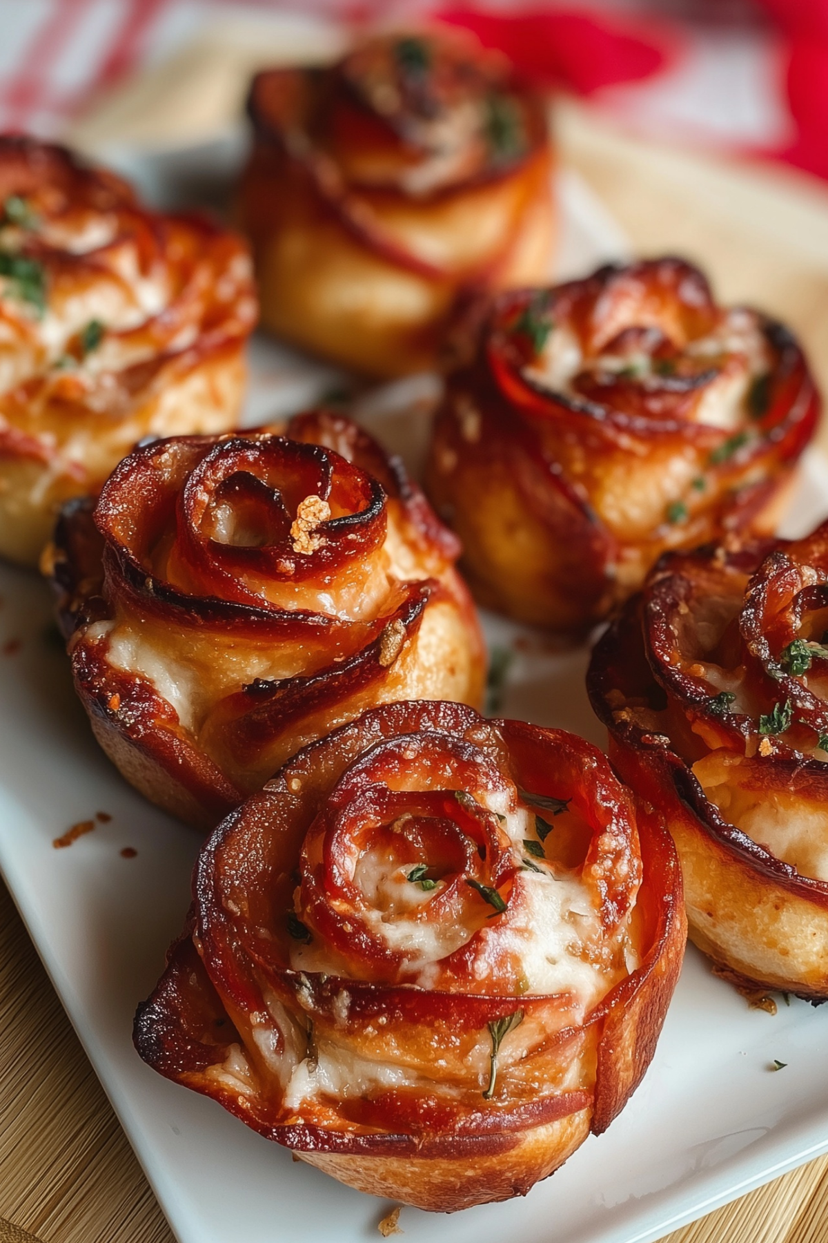 Pizza Roses for Valentine’s Day, homemade pizza in rose shape
