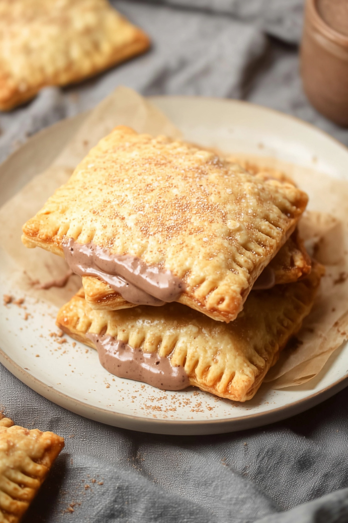 Brown Sugar Cinnamon Pop Tarts made from scratch with cinnamon filling