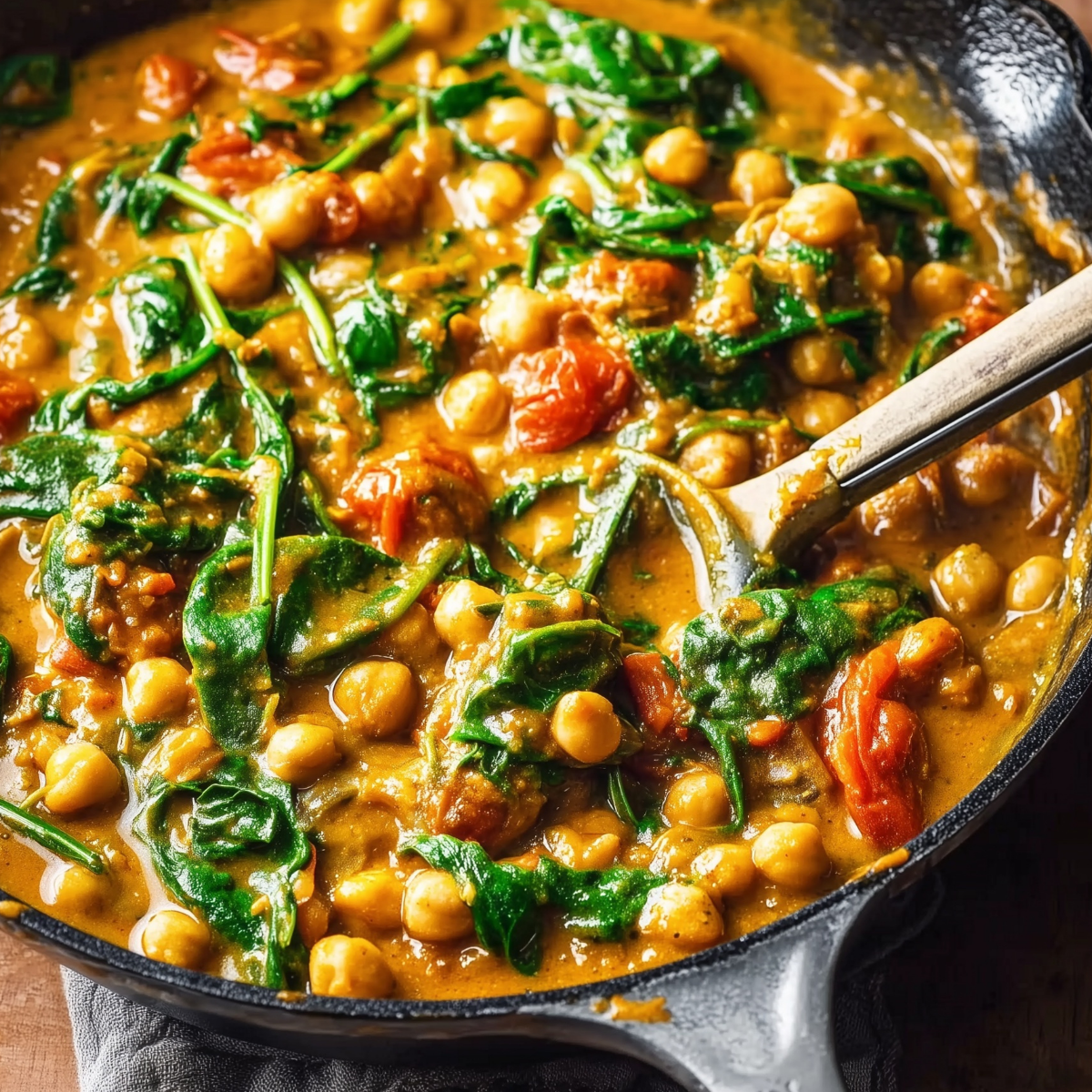 Chickpea and Spinach Curry – Simple & Delicious Vegan Recipe - ZazaCook