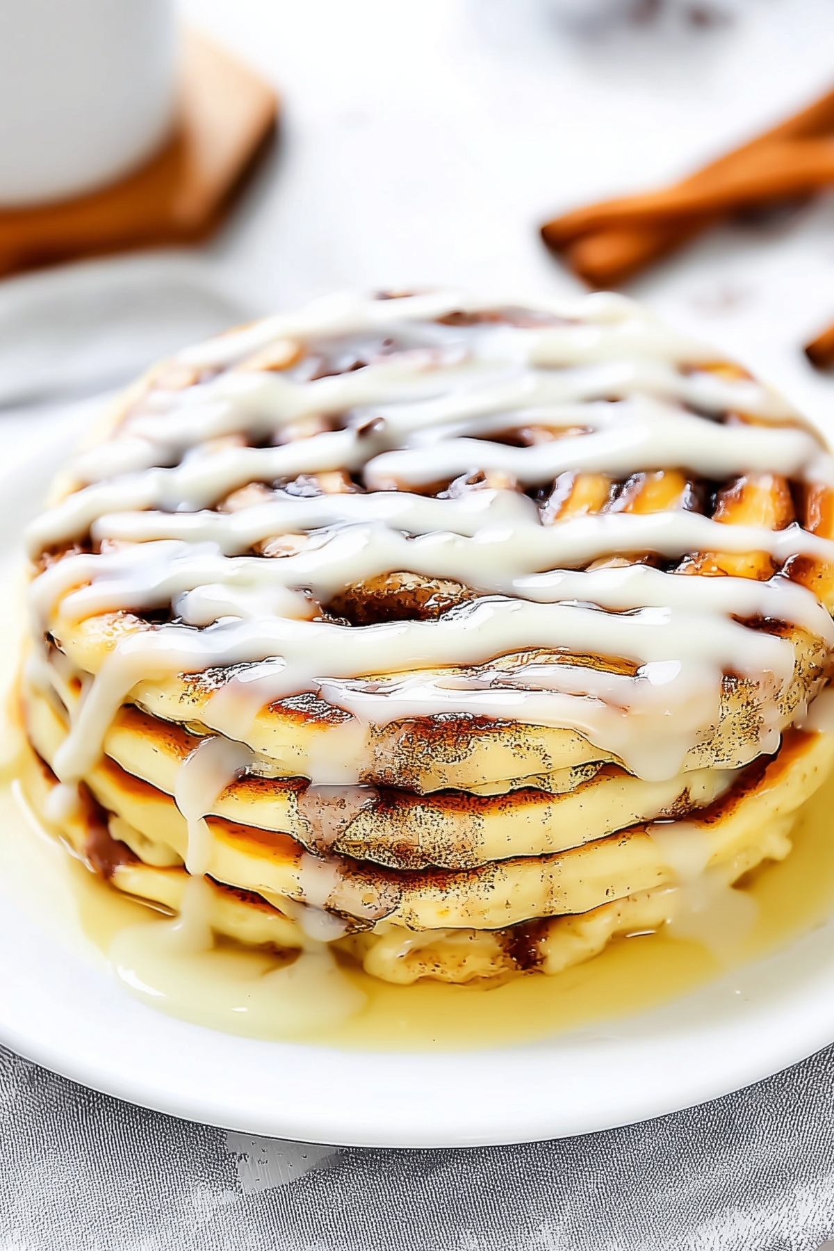 Cinnamon Roll Pancakes – Fluffy and Sweet Breakfast Treat - ZazaCook