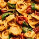 Marry Me Tortellini creamy pasta dish with sun-dried tomatoes and spinach