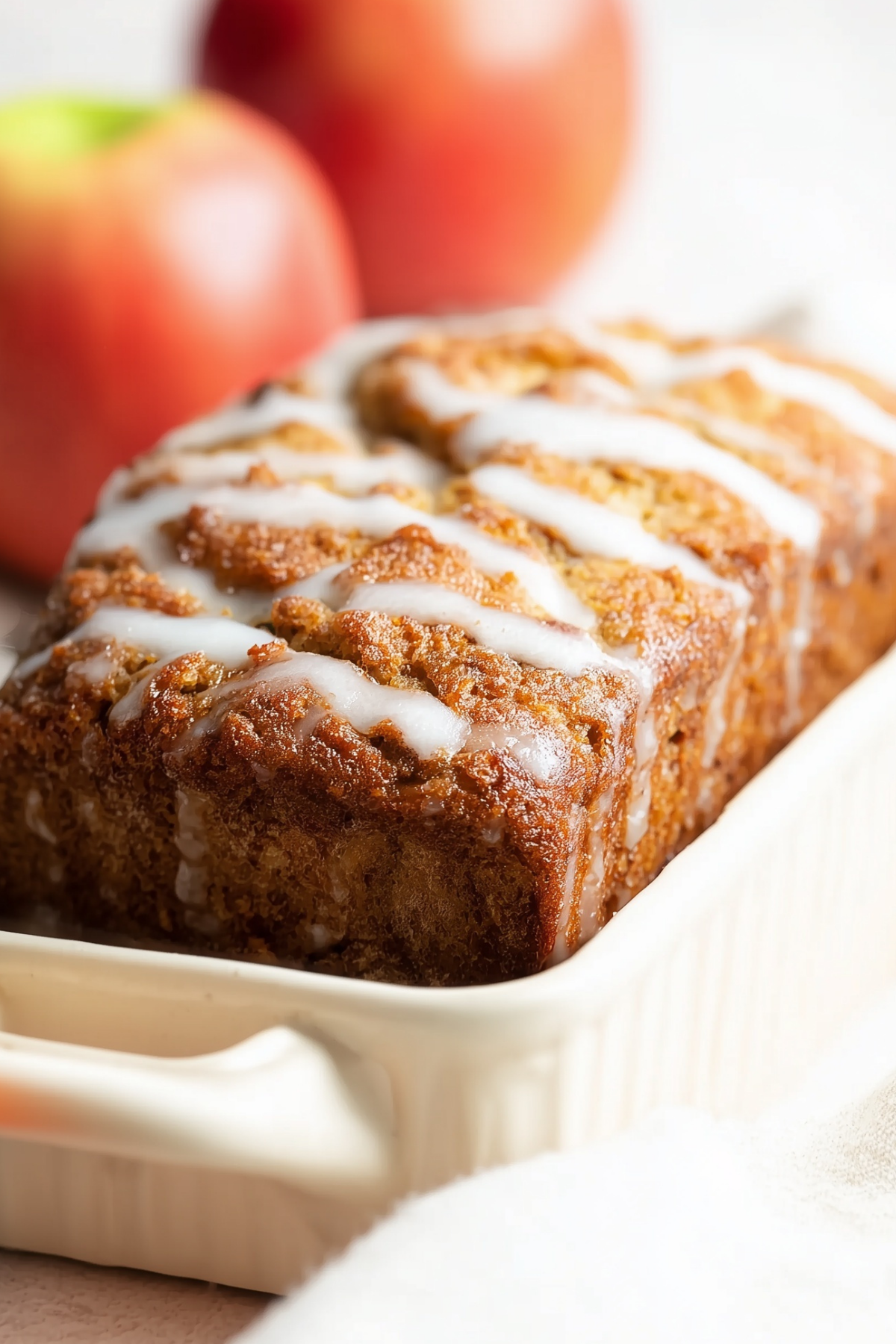 Moist Apple Bread with cinnamon and diced apples