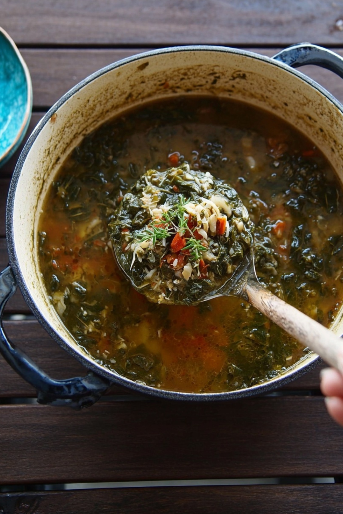 Sardinian Herb Soup made with herbs, vegetables, and beans