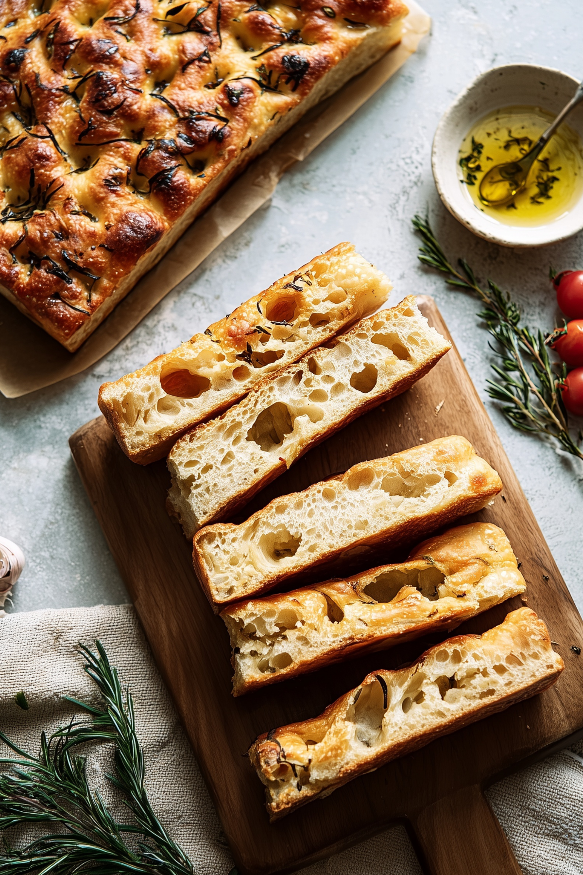 Sourdough Discard Focaccia Bread with crispy edges and soft interior