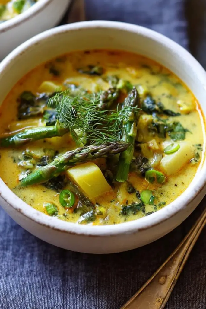 Spring Chowder Spring Asparagus and Potato Chowder Easy & Creamy - ZazaCook