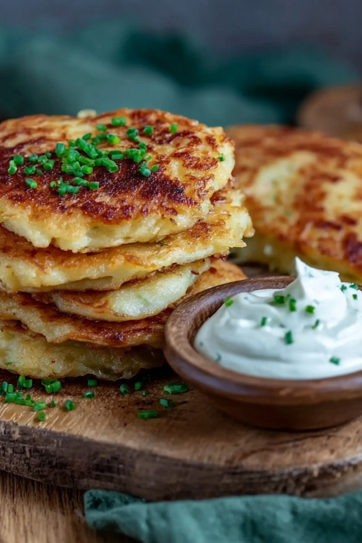 Cheddar Boxty crispy Irish potato pancakes with melted cheddar cheese