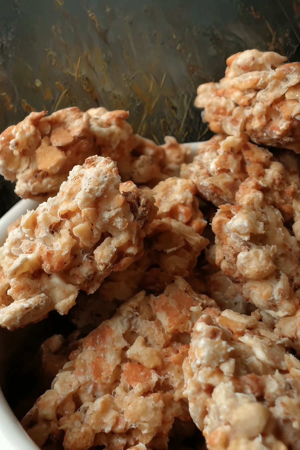 Homemade Clodhoppers candy recipe with white chocolate, graham crackers, and cashews