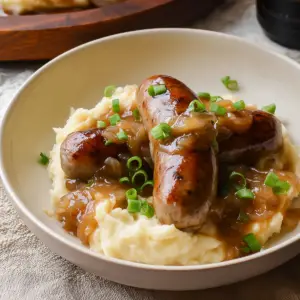 Irish Bangers and Mash with Guinness Onion Gravy – Best Classic Recipe