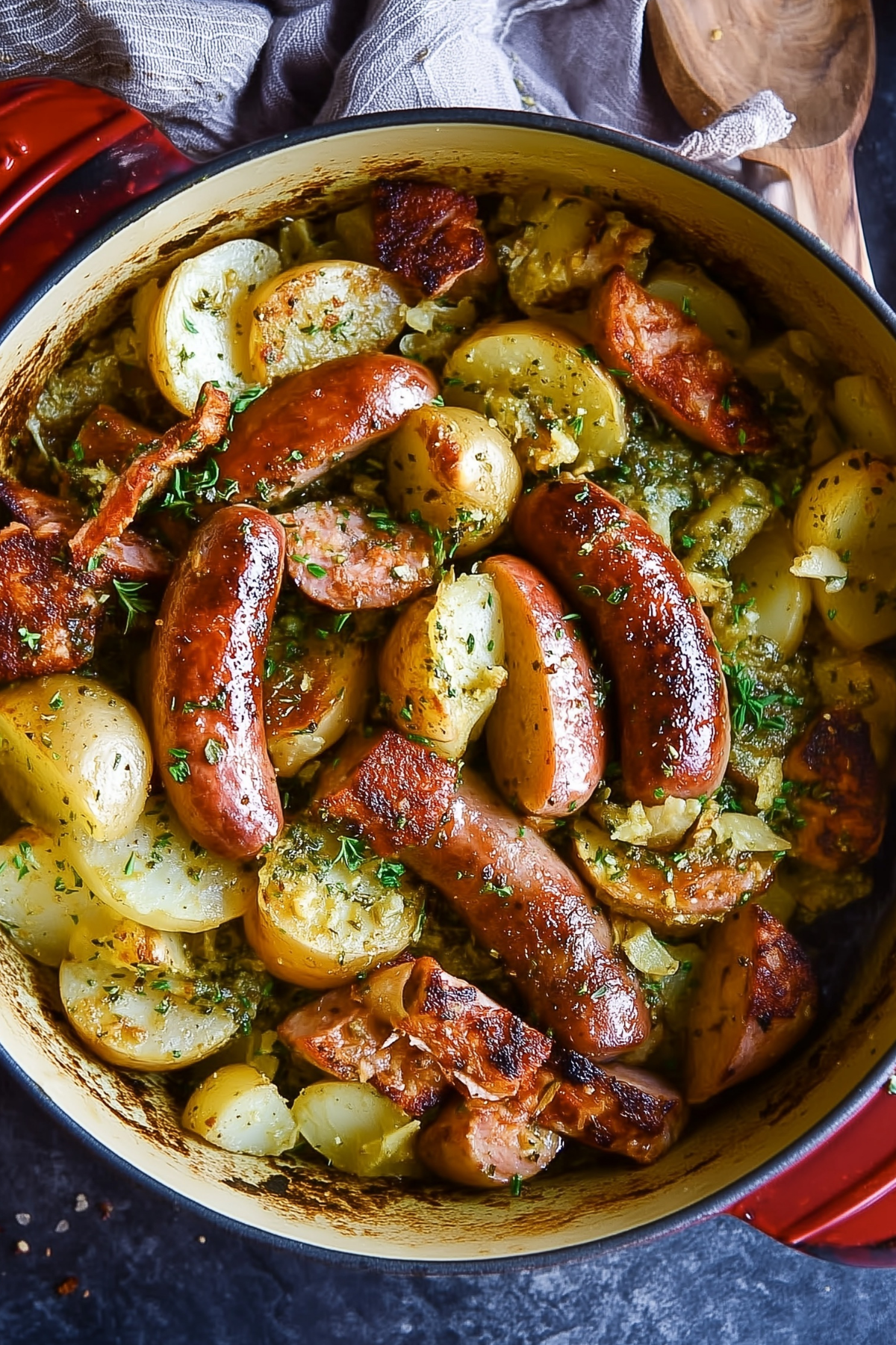 Dublin Coddle traditional Irish sausage potato stew