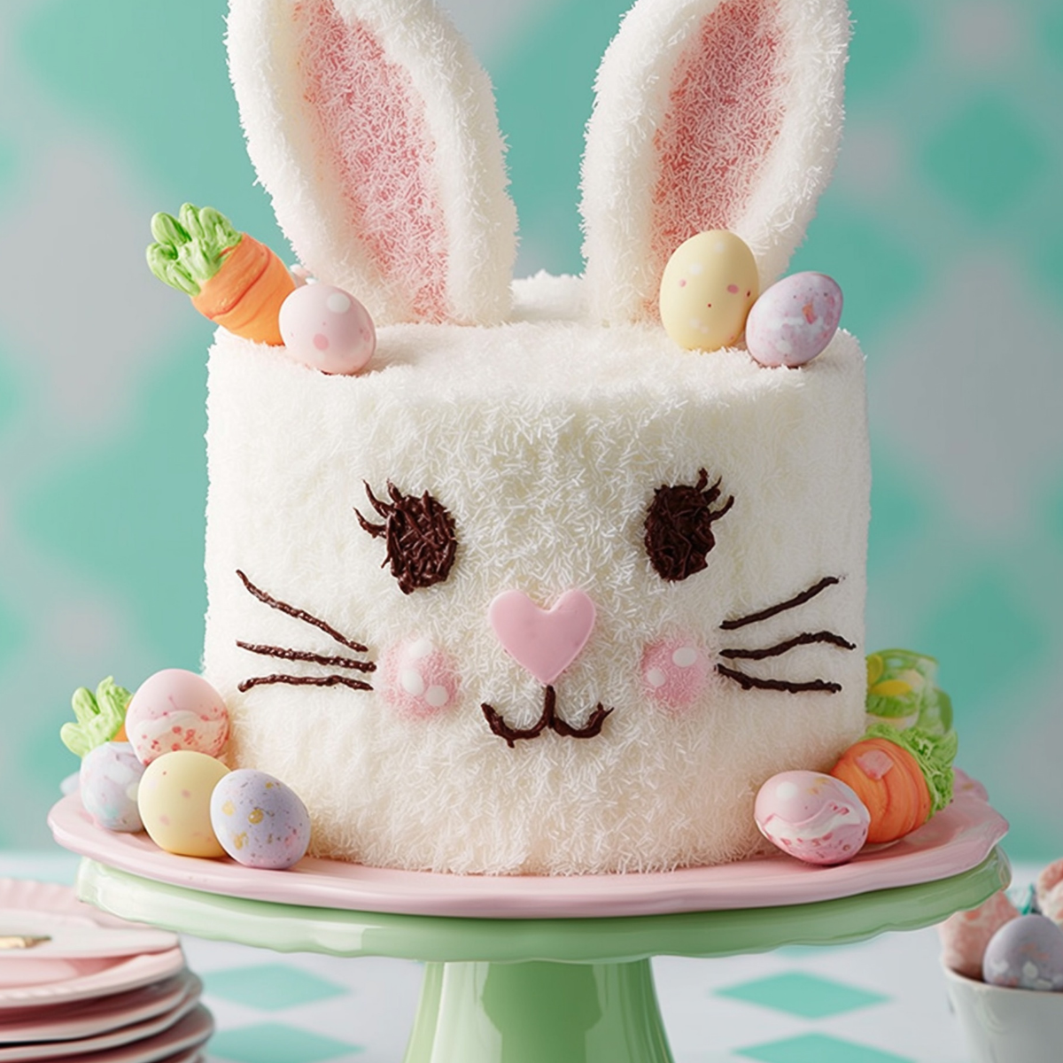 Hippity Hop Bunny Cake – Easy & Adorable Easter Dessert - ZazaCook