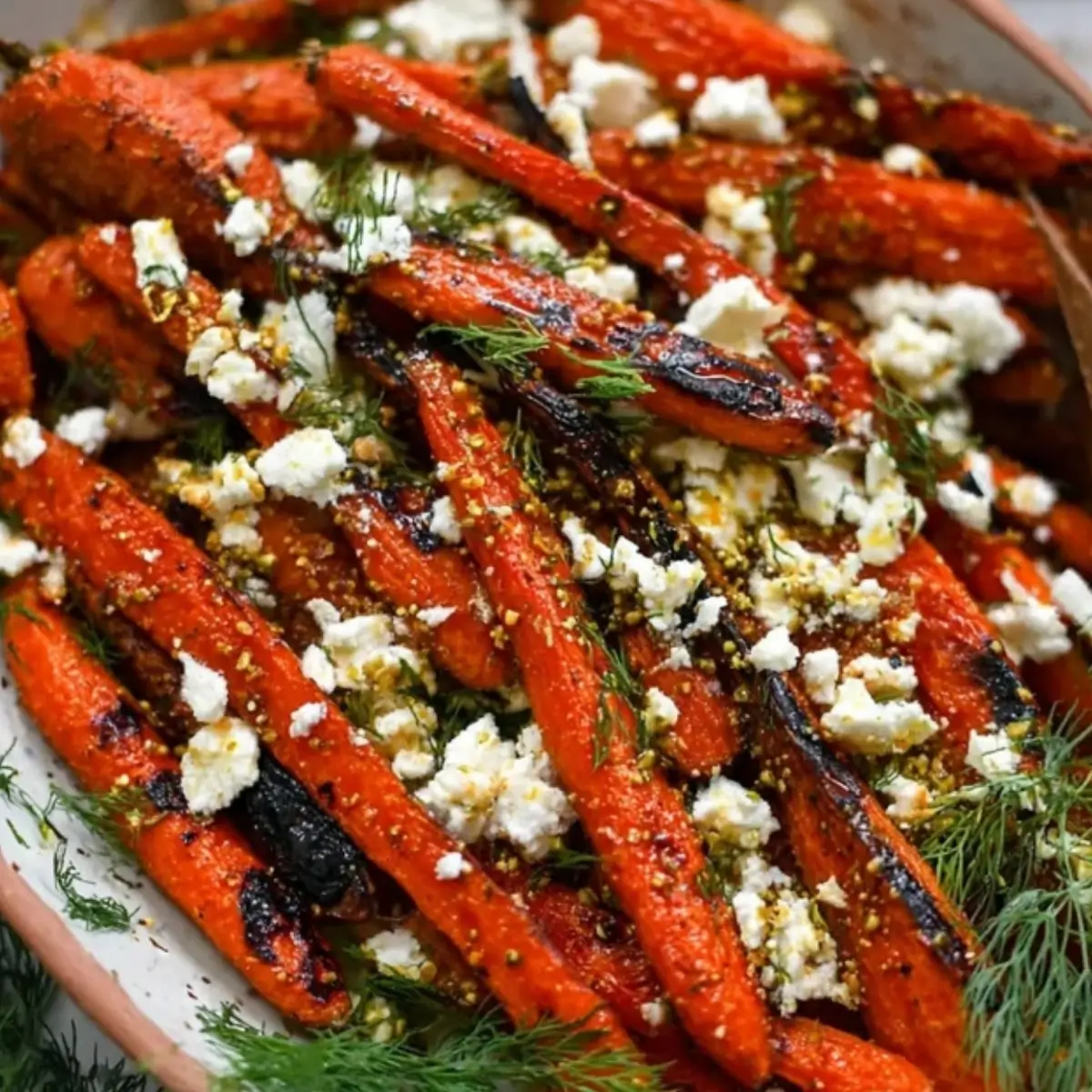 Honey Roasted Carrots with Feta & Dill