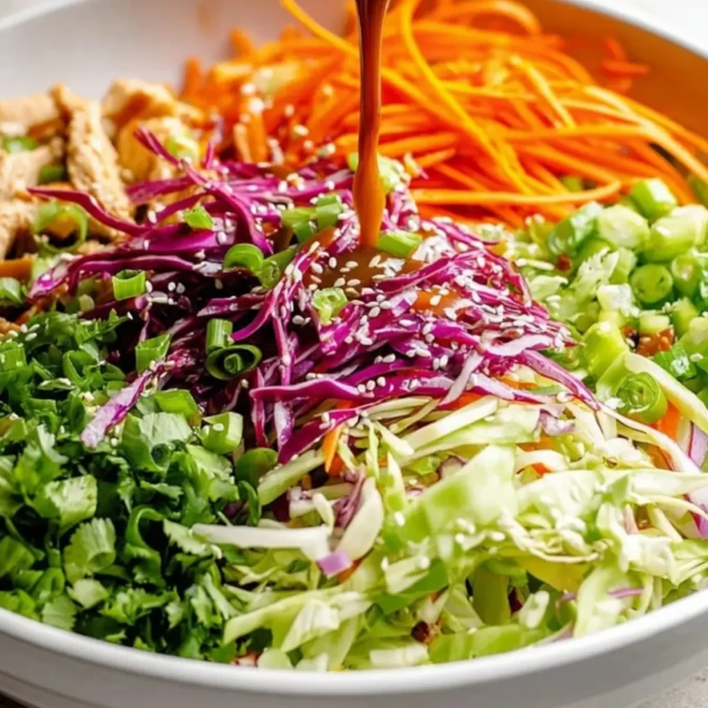 Sesame Chicken Cabbage Crunch Salad