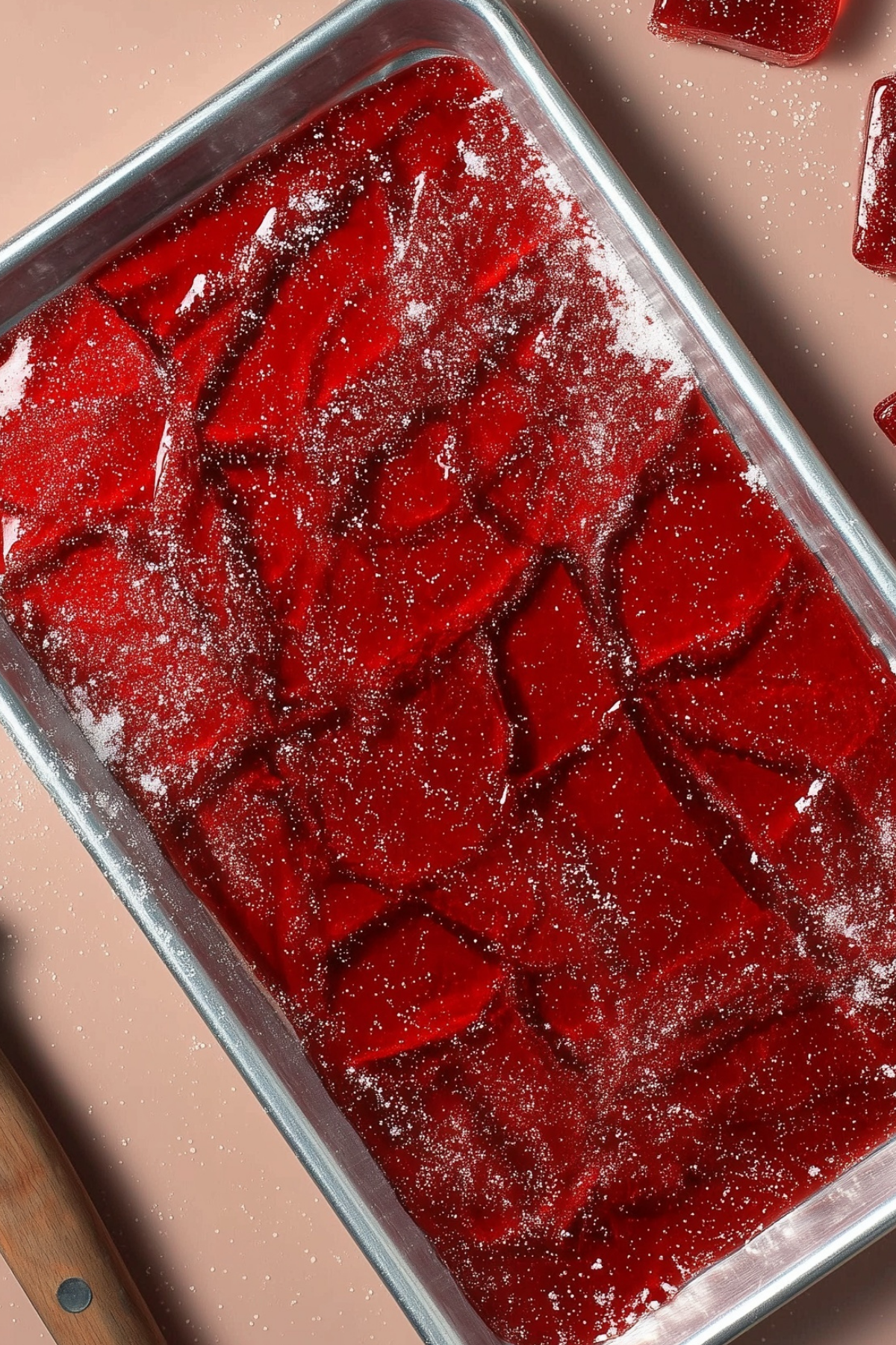 "Homemade cinnamon hard candy in a dish"