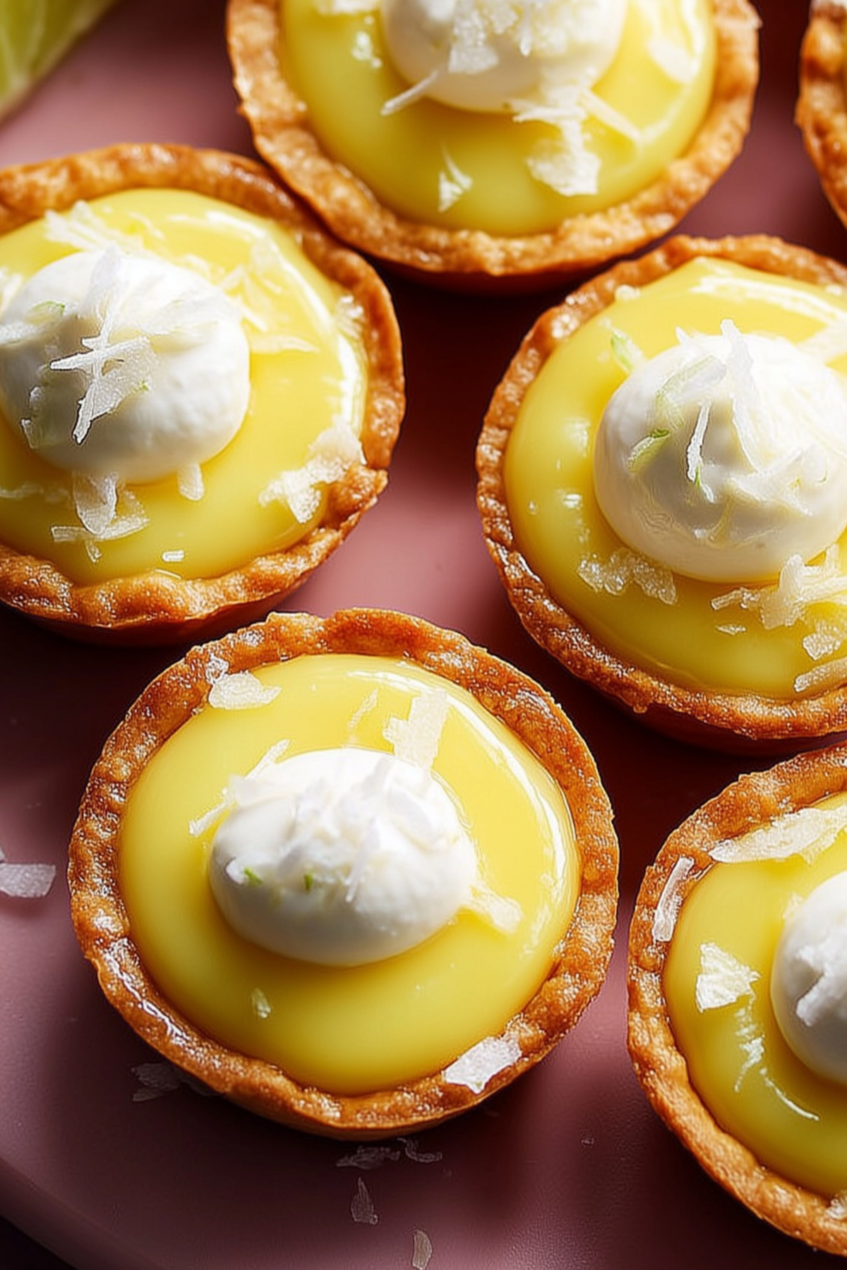 Lime Divine Tarts with lime curd and buttery crust