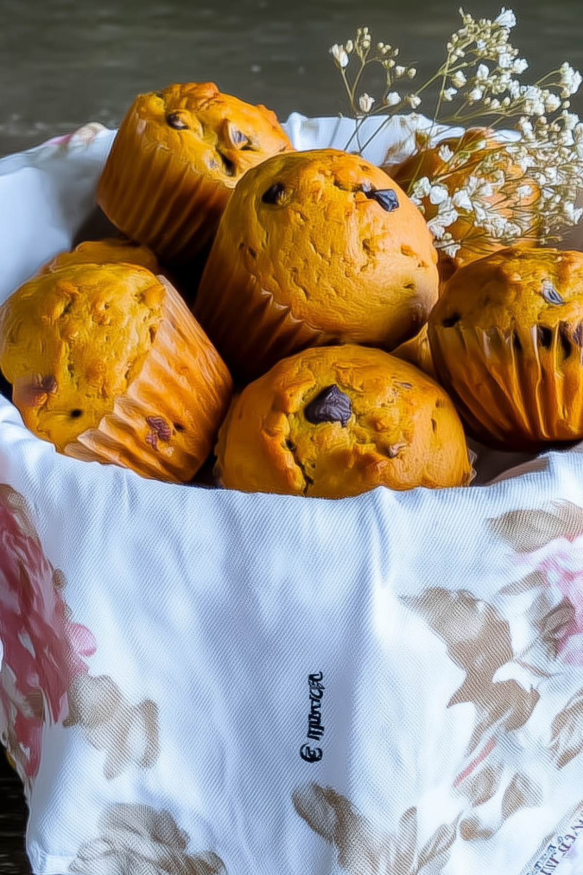 Sourdough pumpkin muffins with a soft and fluffy texture