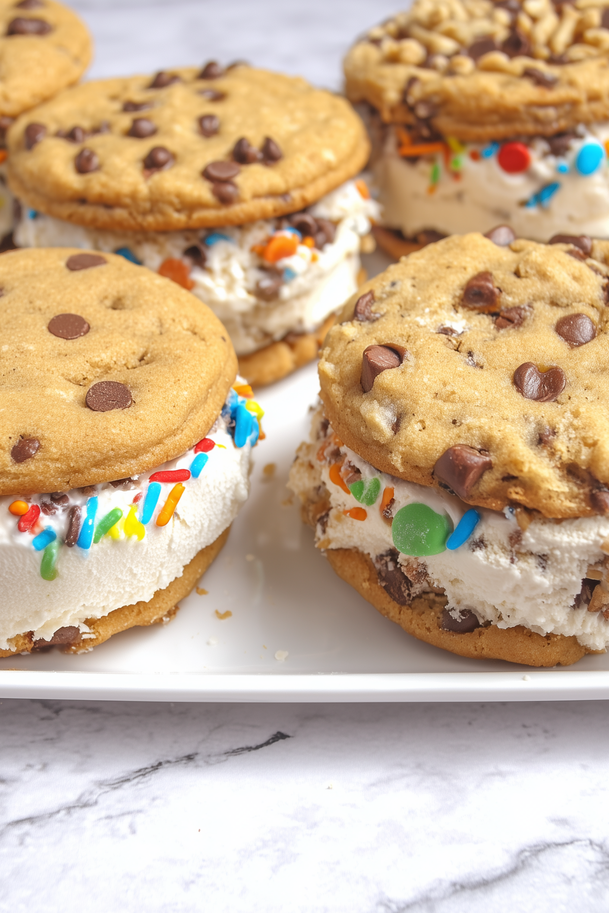Chocolate Chip Cookie Ice Cream Sandwich