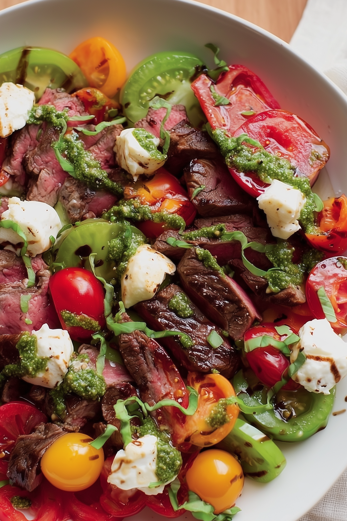 Heirloom Tomato and Steak Caprese